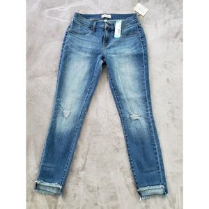 Lila Ryan Frayed Hem Ankle Skinny Jean, Size 27